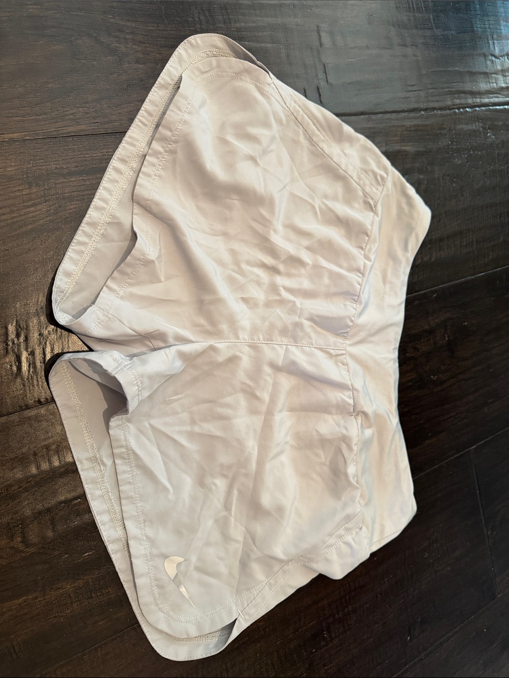 Nike Women's White Running Shorts with Swoosh